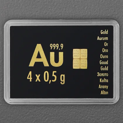 4 x 0,5g Goldtafel