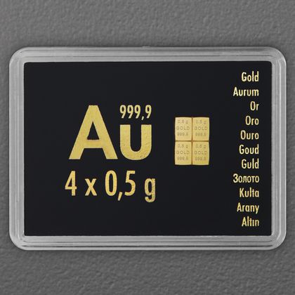 4 x 0,5g Goldtafel