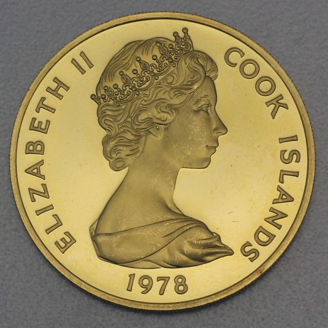 250 Dollar Cook Island Gedenkmünze 1978