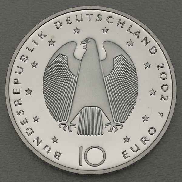 Silbermünze 10 Euro 2002 - Einführung des Euro