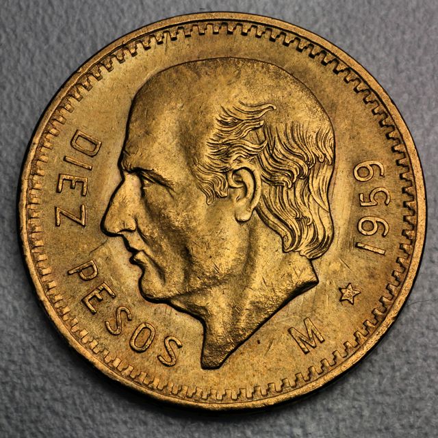 10 Pesos Goldmünze Centenario Mexiko