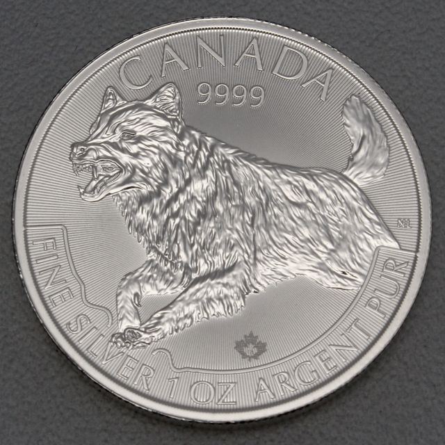 Silbermünze 1oz Predator Kanada 2018 Wolf