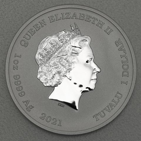 Silbermünze 1oz Tuvalu Gods of Olympus Rückseite Stempelglanz