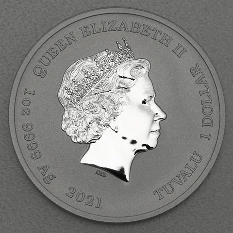Silbermünze 1oz Tuvalu Gods of Olympus Rückseite Stempelglanz