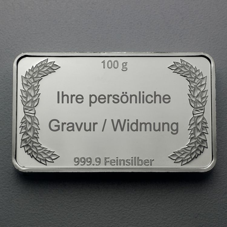Edelmetallbarren mit Ihrer persönlichen Gravur