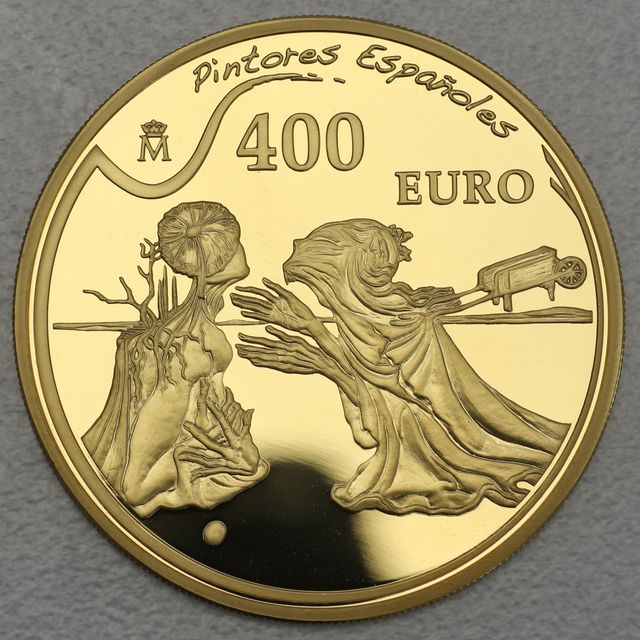 Goldmünze 400 Euro Spanien 2009 Salvatore Dali
