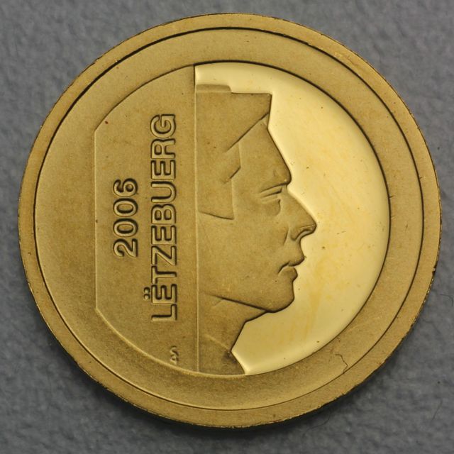 10 Euro Goldmünze Luxemburg 2006 Wildschwein vom Titelberg