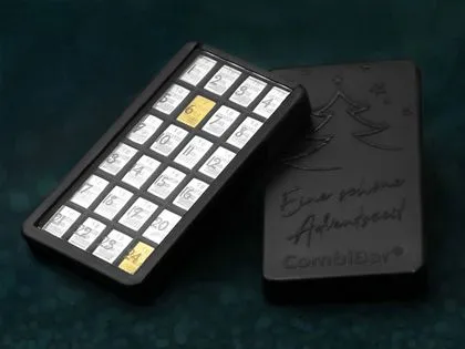  CombiBar® Adventskalender mit 22 x 1g Silberbarren und 2 x 1g Goldbarren 