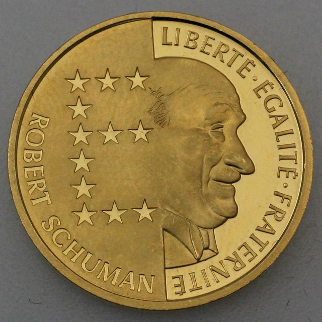10 Francs Goldmünze Frankreich 1986 Robert Schuman