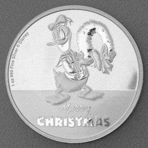 Silbermünze 1oz Niue Donald Duck 2022 Christmas