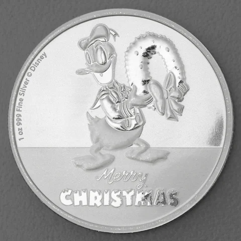 Silbermünze 1oz Niue Donald Duck 2022 Christmas