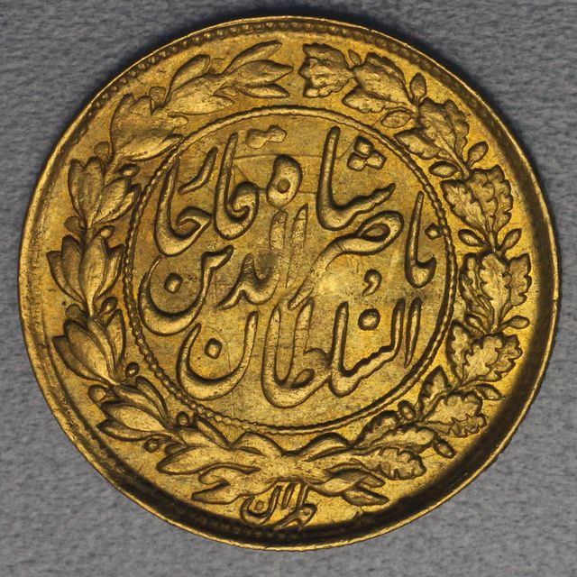 1 Toman Goldmünze Iran Nasir al-Din Sha
