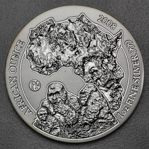 Silbermünze African Ounce 2008 - Bergorilla