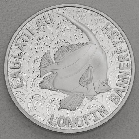 Silbermünze 1oz Territory of Tokelau 2024 - Laulaufau / Longfin Bannerfish (Rotfeuerfisch)