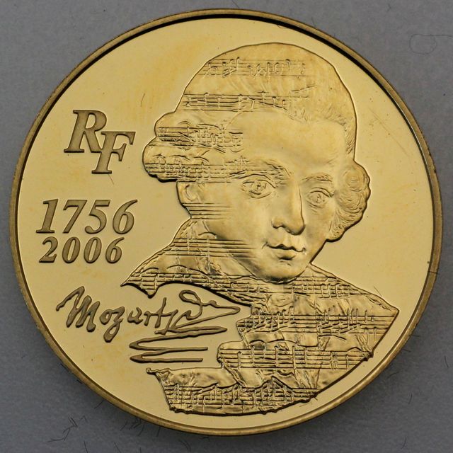 10 Euro Goldmünze Frankreich 2006 Mozart