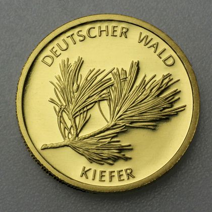20 Euro Goldmünze "Kiefer" 2013 der Serie "Deutscher Wald"