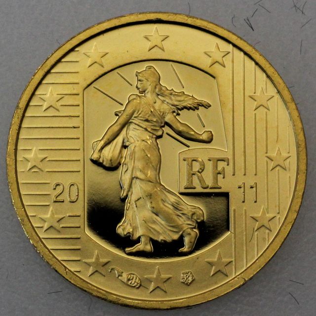 5 Euro Goldmünze Frankreich 2011 - 10 Jahre Starter Kit