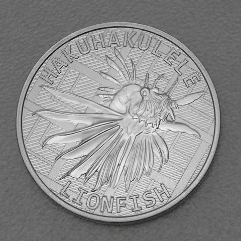 Silbermünze 1oz Territory of Tokelau 2022 - Hakuhakulele / Lionfish (Rotfeuerfisch)