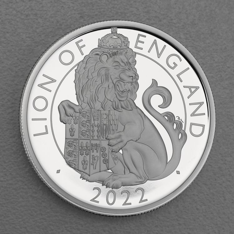 Silbermünze 2oz Lion of England 2022 