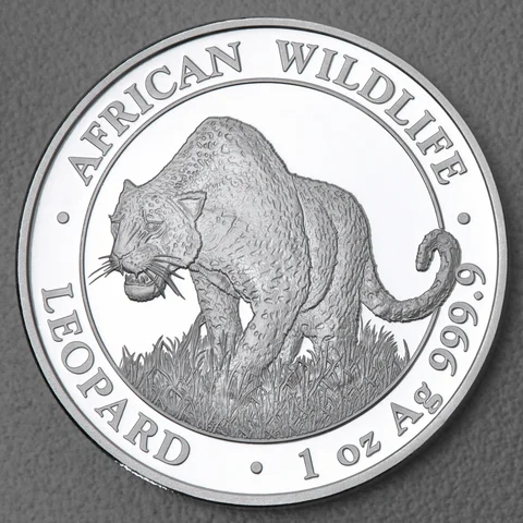 Silbermünze 1oz Somalia Leopard 2023