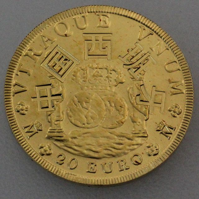 Goldmünze 20 Euro Spanien 2007 Gedenkmünze zum spanischen Jahr in China