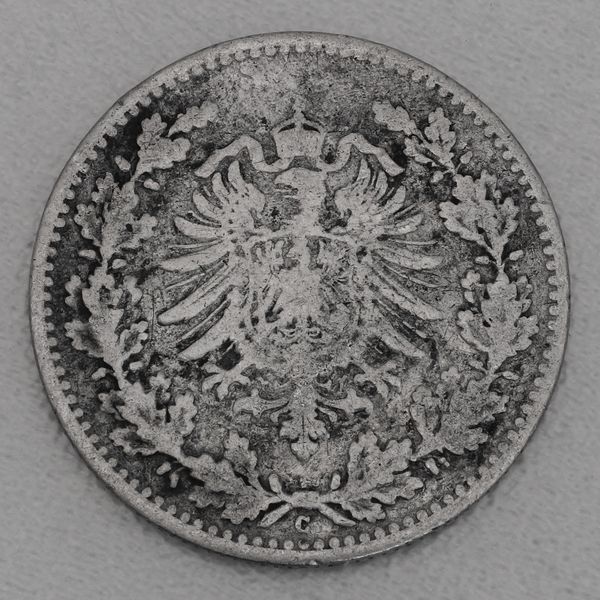 Silbermünze Deutsches Kaiserreich 50 Pfennig 1877