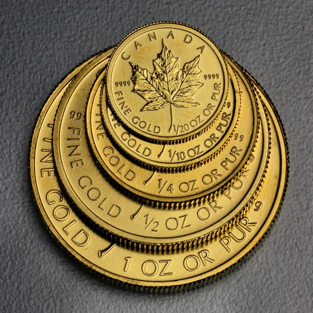 Gold Maple Leaf Münzen Kanada