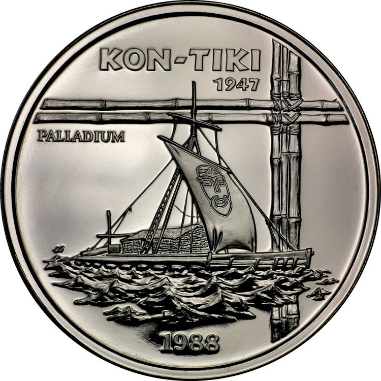 Kon-Tiki Palladiummünze Samoa