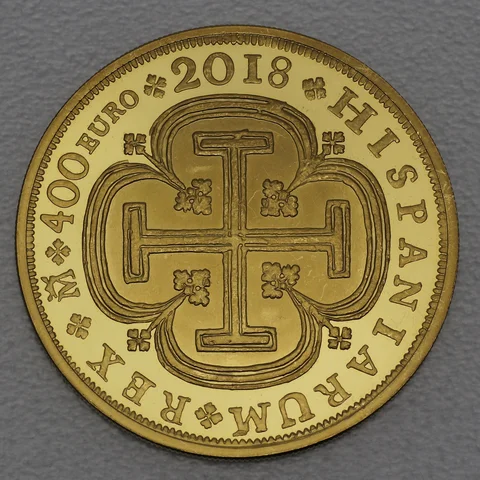 Goldmünze 400 Euro Spanien 2018 100 Jahre spanischer Escudo