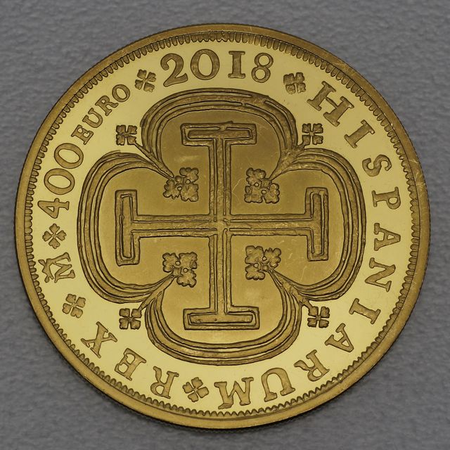 Goldmünze 400 Euro Spanien 2018 100 Jahre spanischer Escudo