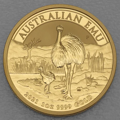 1oz Goldmünze 2021, Australian Emu