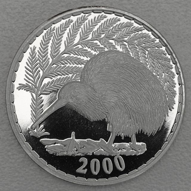 Silbermünze 1oz Neuseeland New Zealand Kiwi 2000