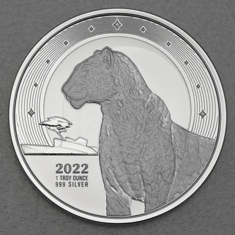 Silbermünze 1oz Ghana African Leopard 2022