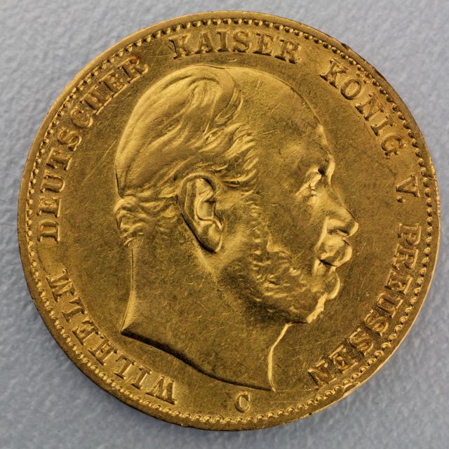 10 Reichsmark Goldmünze Wilhelm I - Preussen - Prägejahre 1872, 1873 Jäger Nr. 242