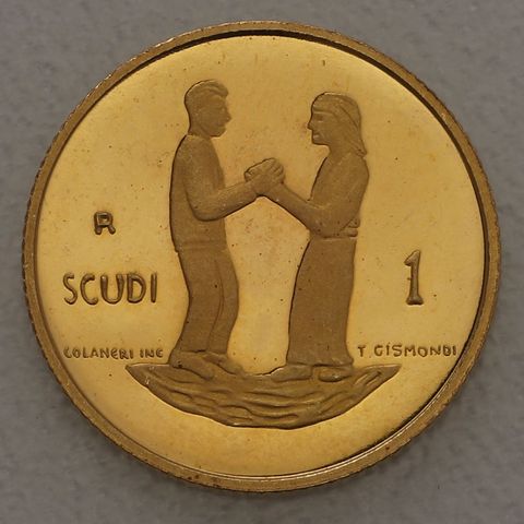 1 Scudo Goldmünze San Marino 1994 - Internationales Jahr der Familie