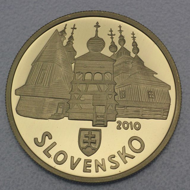 Goldmünze 100 Euro 2010 Holzkirchen der Karpaten