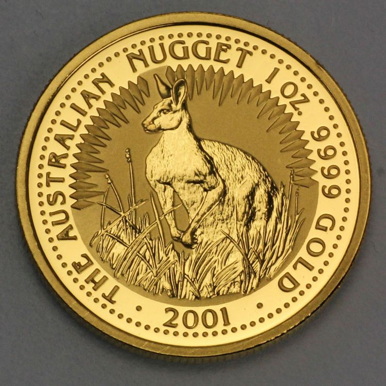 Australien Nugget / Känguru Goldmünze 2001