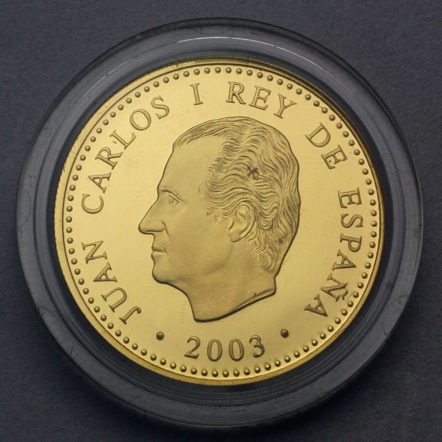 Goldmünze 100 Euro Spanien 2003 Fußball WM Deutschland