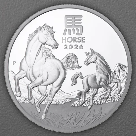 "Lunar III"-Silbermünze 2026 in der Ausführung Polierte Platte