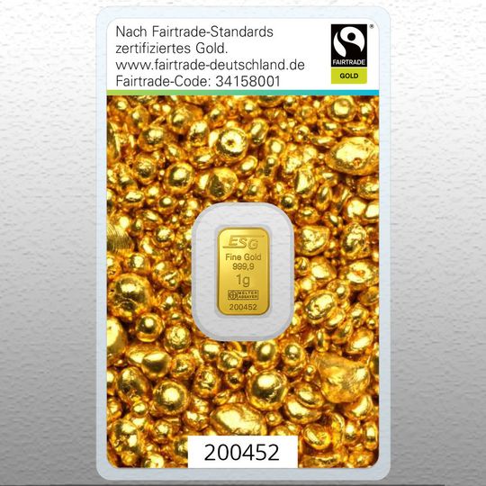 1g Fairtrade Goldbarren