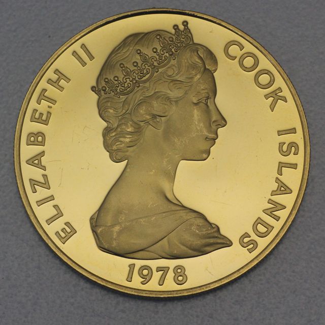200 Dollar Cook Island Gedenkmünze 1978