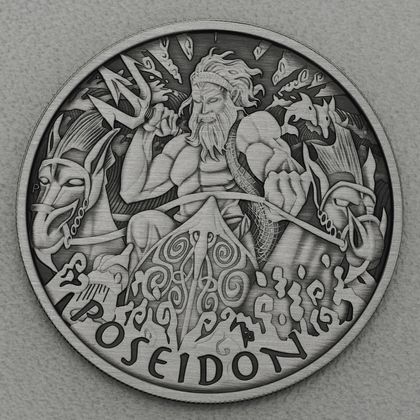 Silbermünze 1oz Tuvalu Gods of Olympus in Antikem Finish - 2021 Poseidon Silbermünze 1oz Tuvalu Gods of Olympus in Antikem Finish - 2021 Poseidon