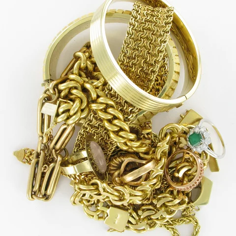 Altgoldschmuckstücke