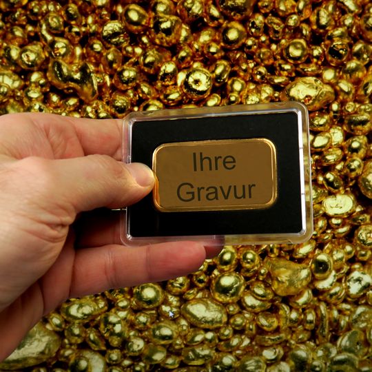 100g Goldbarren mit Gravur