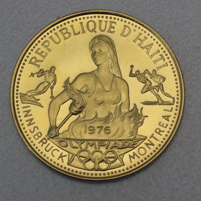 500 Gourdes Goldmünze Haiti 1974