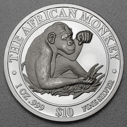 Somalia Monkey Silbermünzen