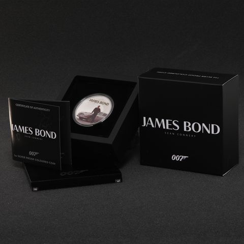 Silbermünze 1oz Sean Connery - James Bond 2024 koloriert