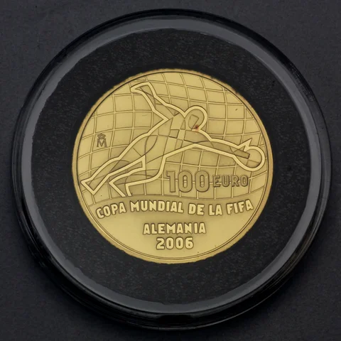 Goldmünze 100 Euro Spanien 2004 Fußball WM Deutschland