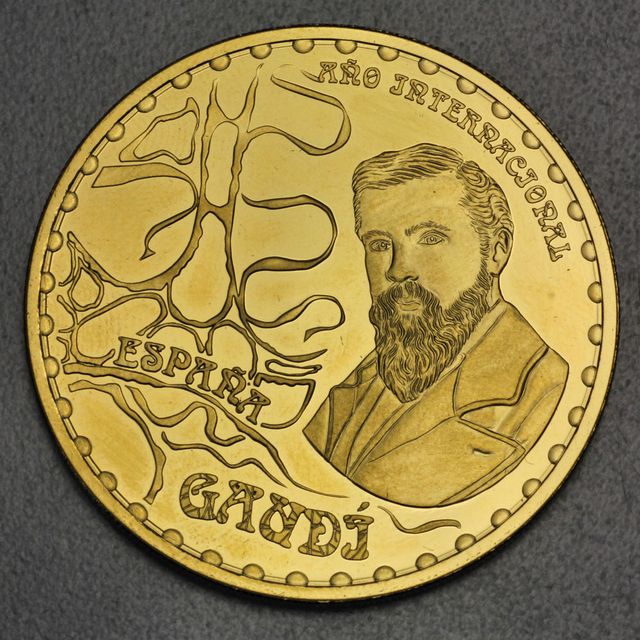 Goldmünze 400 Euro Spanien 2002 Antoni Gaudi