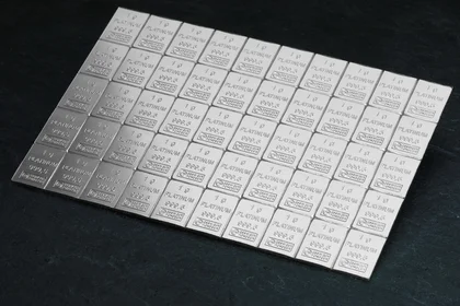 50 x 1g Platintafelbarren